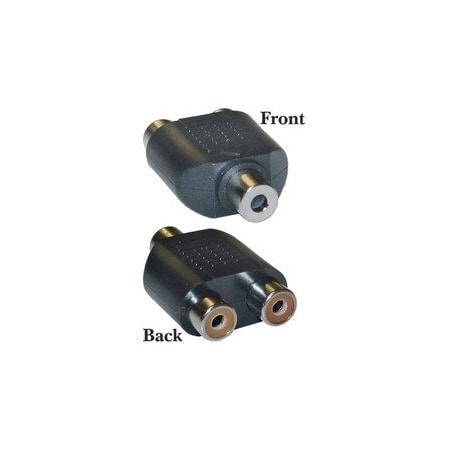 Cable Wholesale 3.5mm Stereo to Dual RCA Audio Adapter, 3.5mm Female to Dual RCA Female 30S1-01400